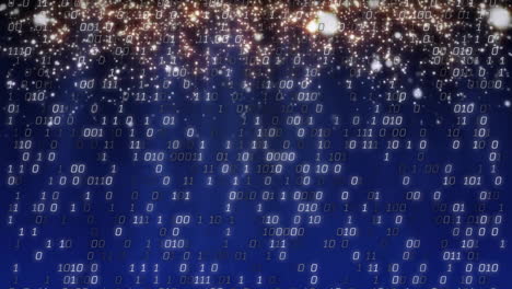 animation of binary coding over light spots