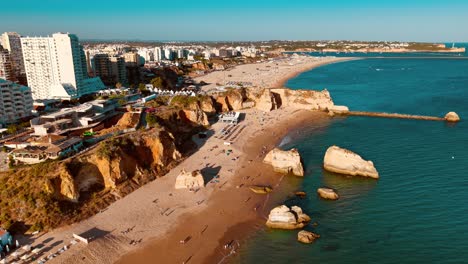 aerial view of the stunning algarve coastline and beach in portugal