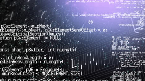 schede di circuiti per computer e scorrimento dei dati