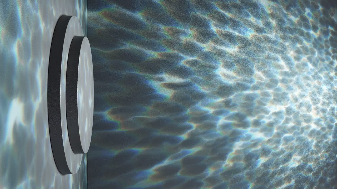 fondo de ondas negras etéreas con plataforma central vertical