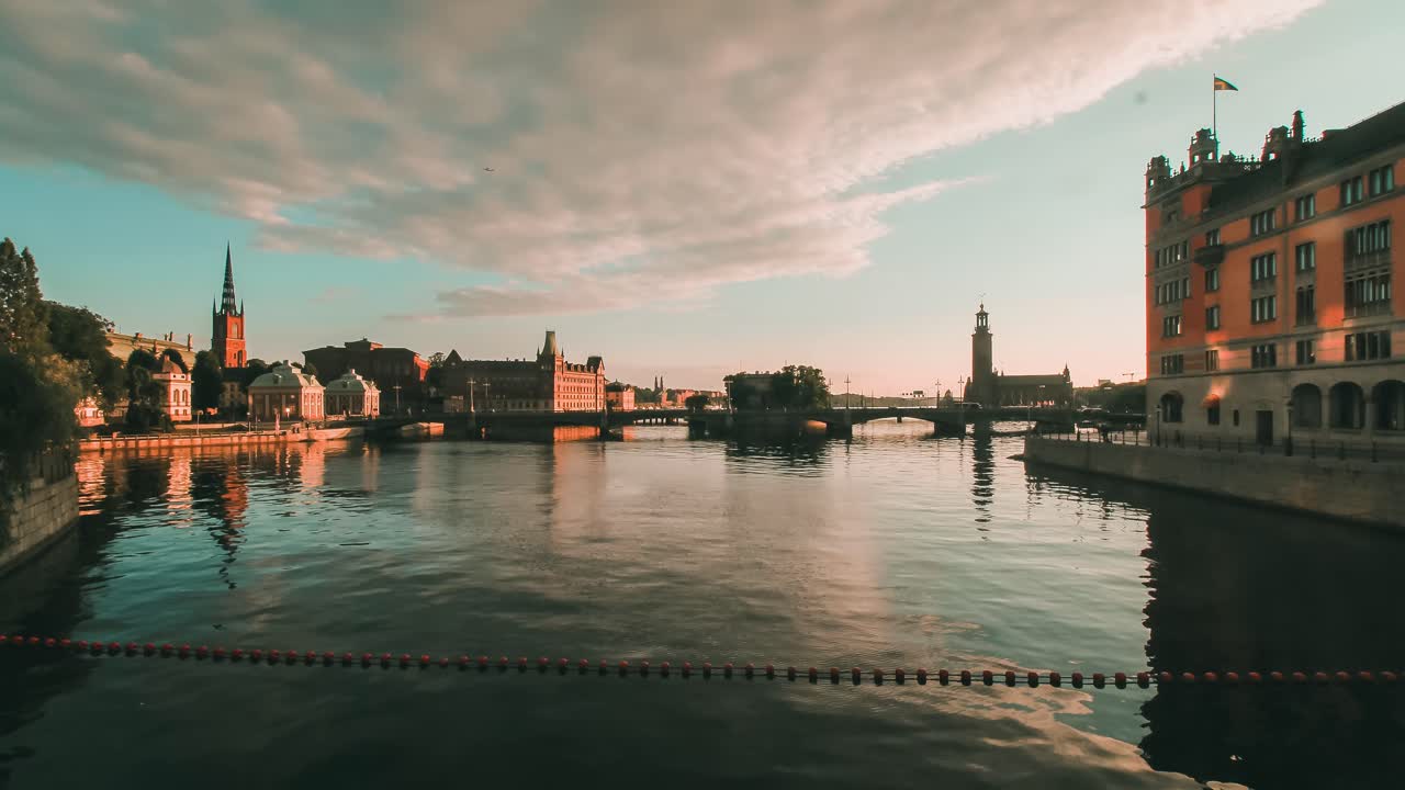 Timelapse of Stokholm cityscape