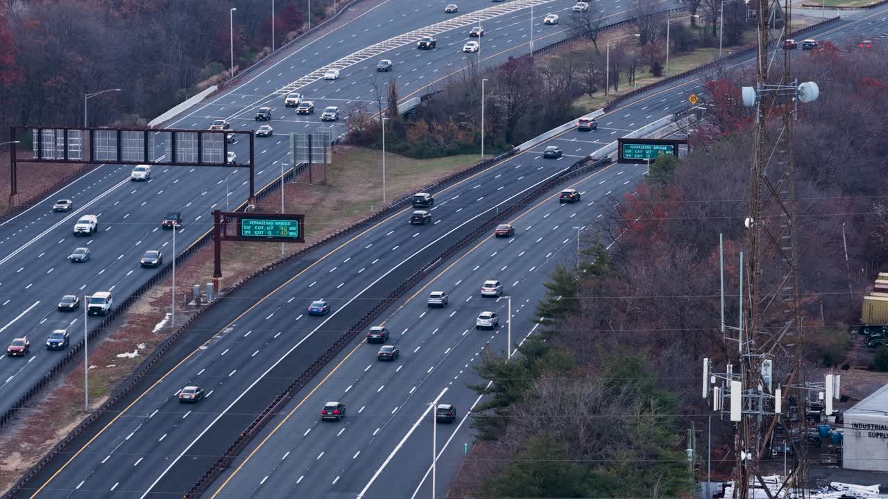 Aerial view of Garden State Parkway near Sayreville, New Jersey