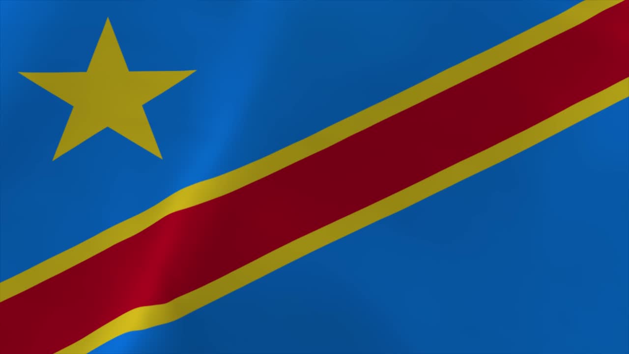 bandera del congo 4k fondo de papel tapiz en movimiento