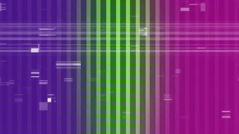 animación de la televisión codificada contra el patrón de cuadrícula en un fondo tricolor
