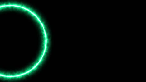 anillo verde brillante animación eléctrica gráficos de movimiento