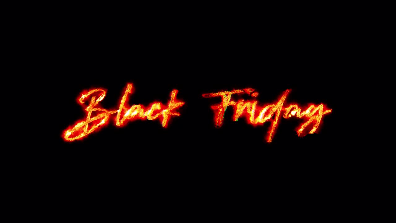 블랙 프라이데이의 황금색 은 빛은 알파 채널 크타임 프로스 4444에 고립 된 투명한 애니메이션 4k 3d 렌더링을 제공합니다.