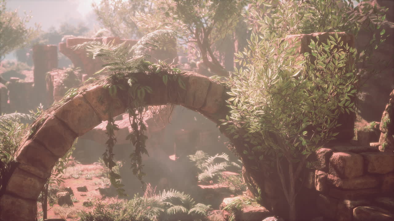 ⁇ 은 바위 돌 근처 의 폐허