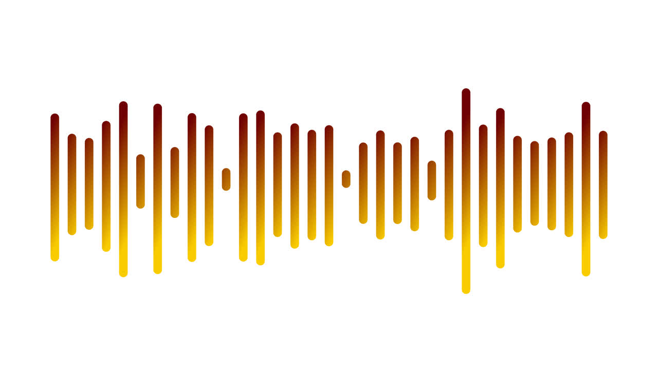 Animated Sound Wave Equalizer Graphic on White Background