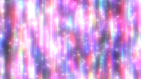 beautiful light sparkle star particles and shiny rainbow spectrum - 4k seamless loop motion background animation