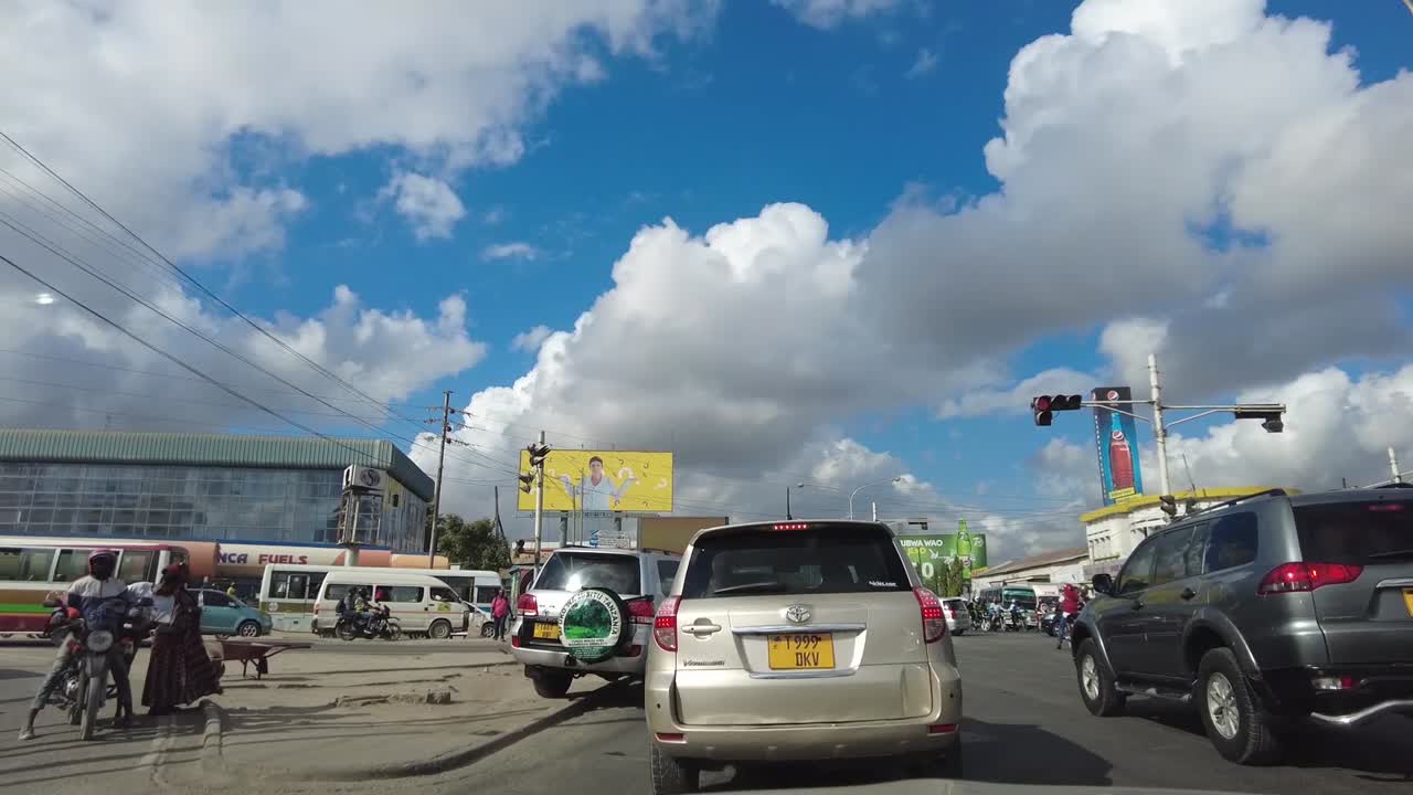 Busy Street Scene in Kenya