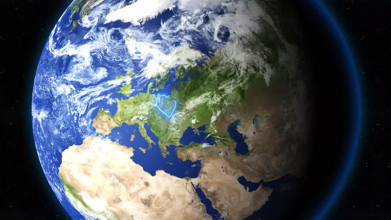 Poland In Central Europe Seen From The Earth In Space. - graphics