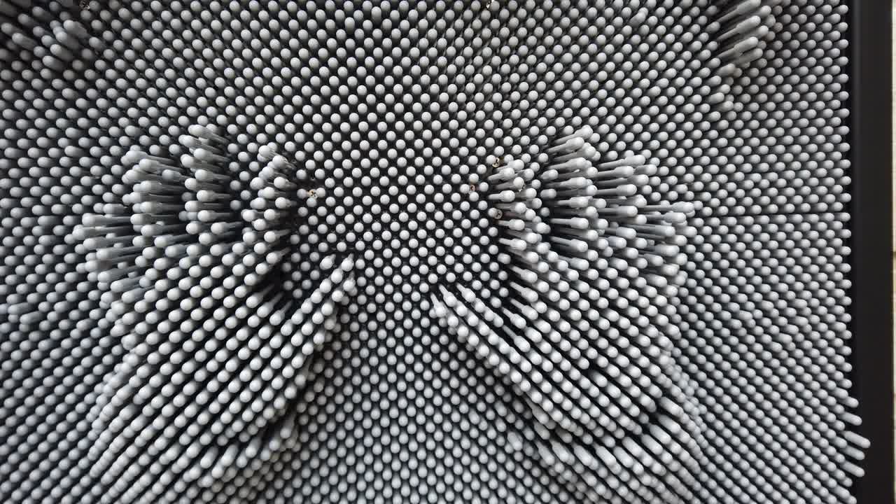 "pinart 3d" patrón abstracto. el fondo de las uñas de plástico.