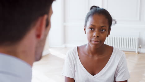 Female-Teenage-Student-Having-Discussion-With-Tutor