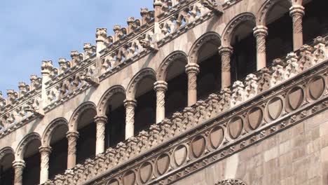 medium shot of palacio de correos de mexico, palacio postal in ciudad de mexico
