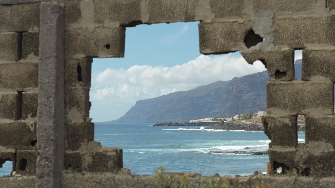 파라다이스 해변, 깨진 벽으로 둘러싸인 대조, 테네리페, 카나리아 제도
