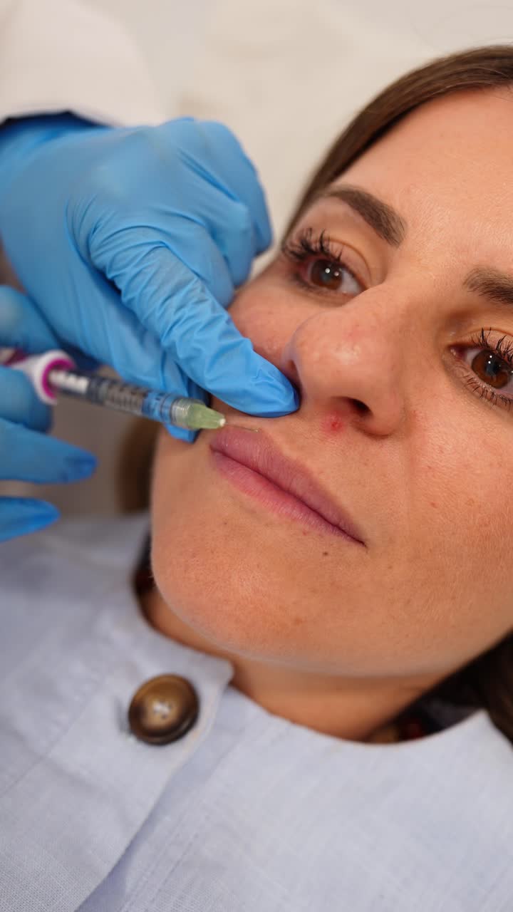 Iniezione di riempimento delle labbra
