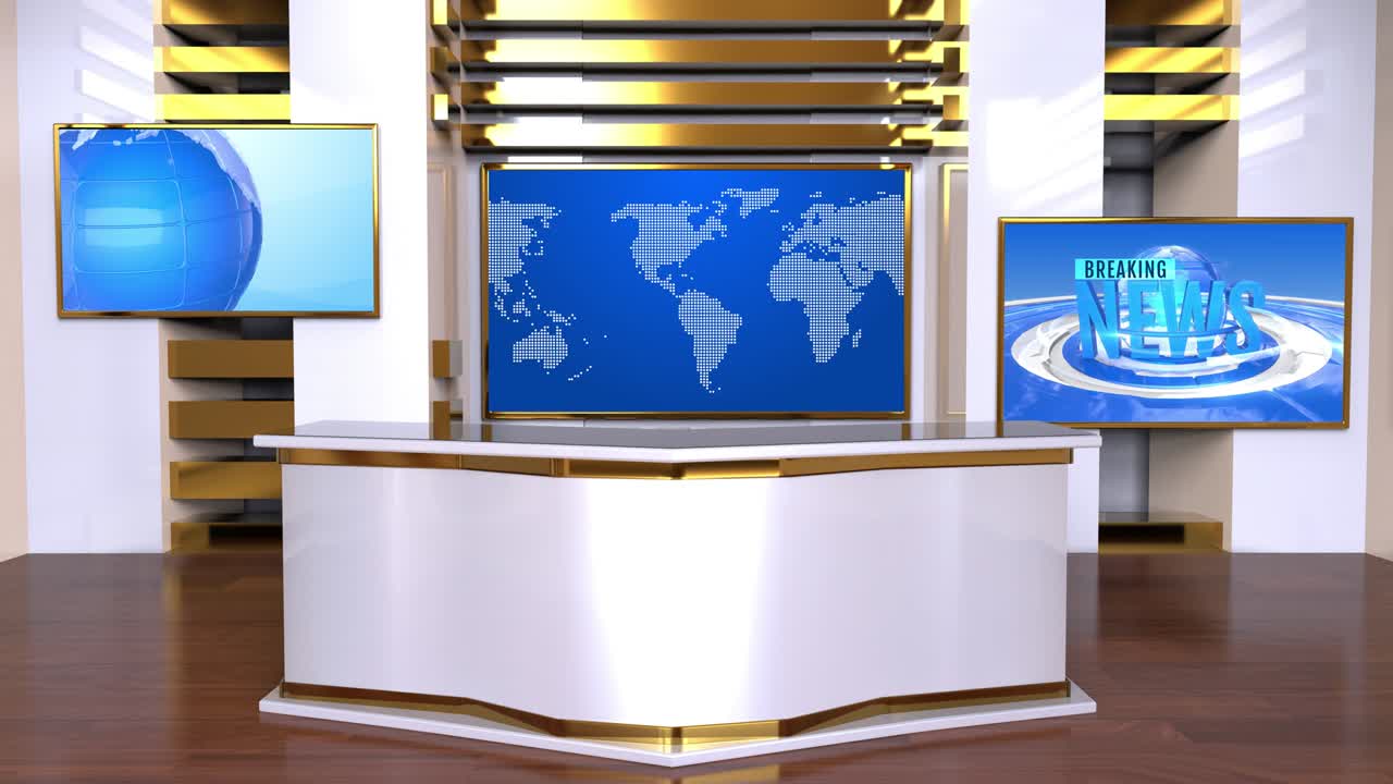 3d 가상 tv 스튜디오 뉴스 루프