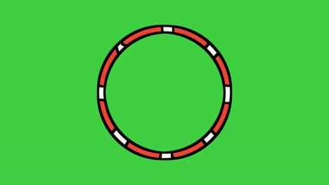 rotating circle border animation on green screen