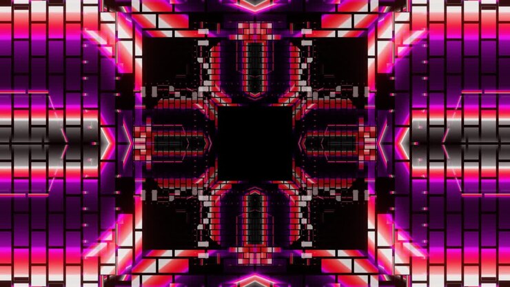 Iridescent looping animation for LED screens, panels