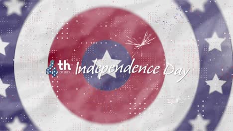 Animation-of-independence-day-text-over-american-flag-stars-and-coloured-on-circles