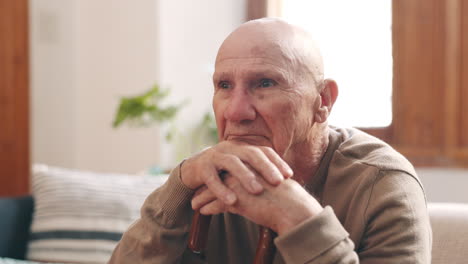 koppel, steun en senior man stress met kus