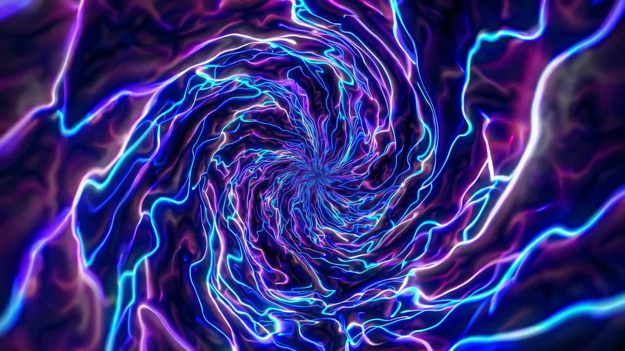 Tunnel a spirale astratto di luce ed energia