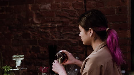 bartender preparing a drink