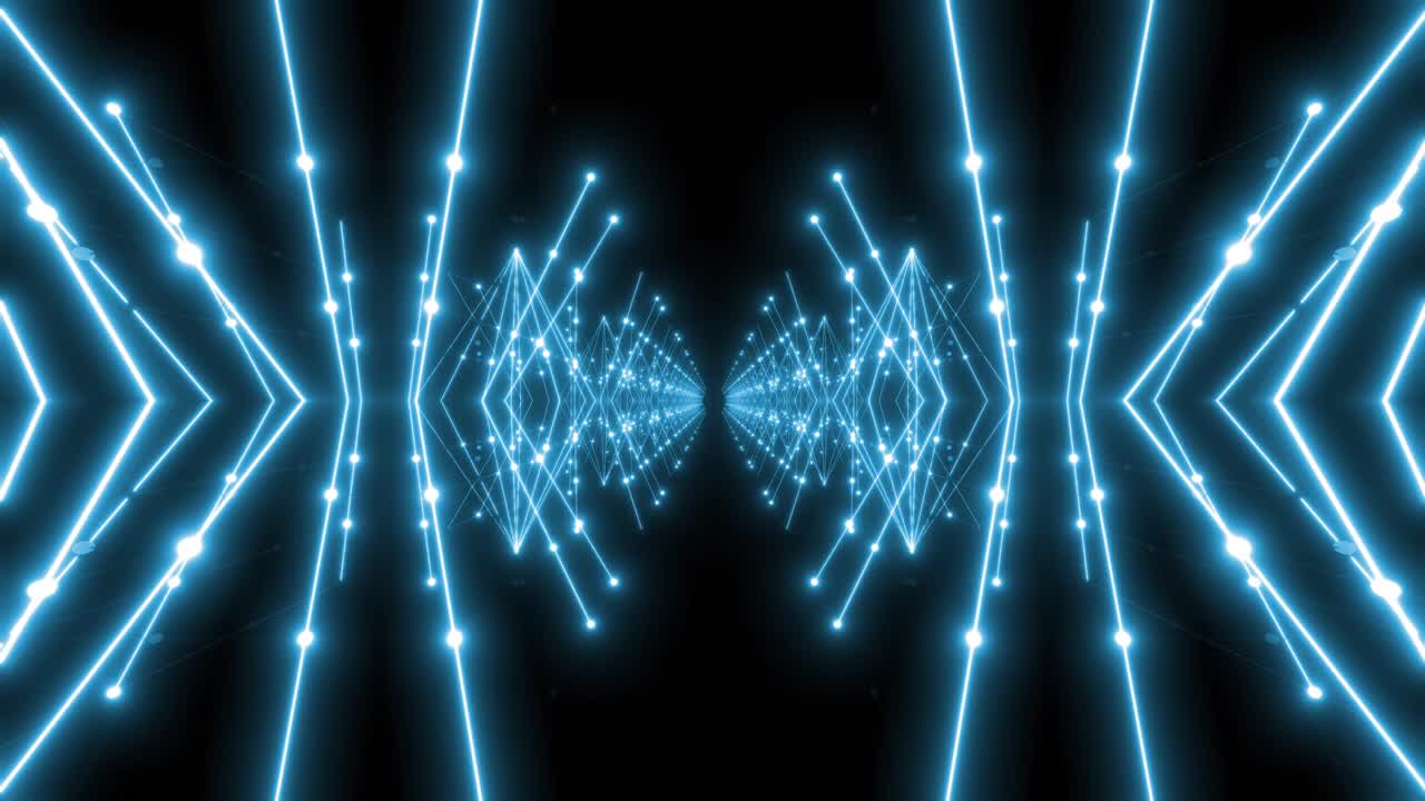 tunnel al neon astratto