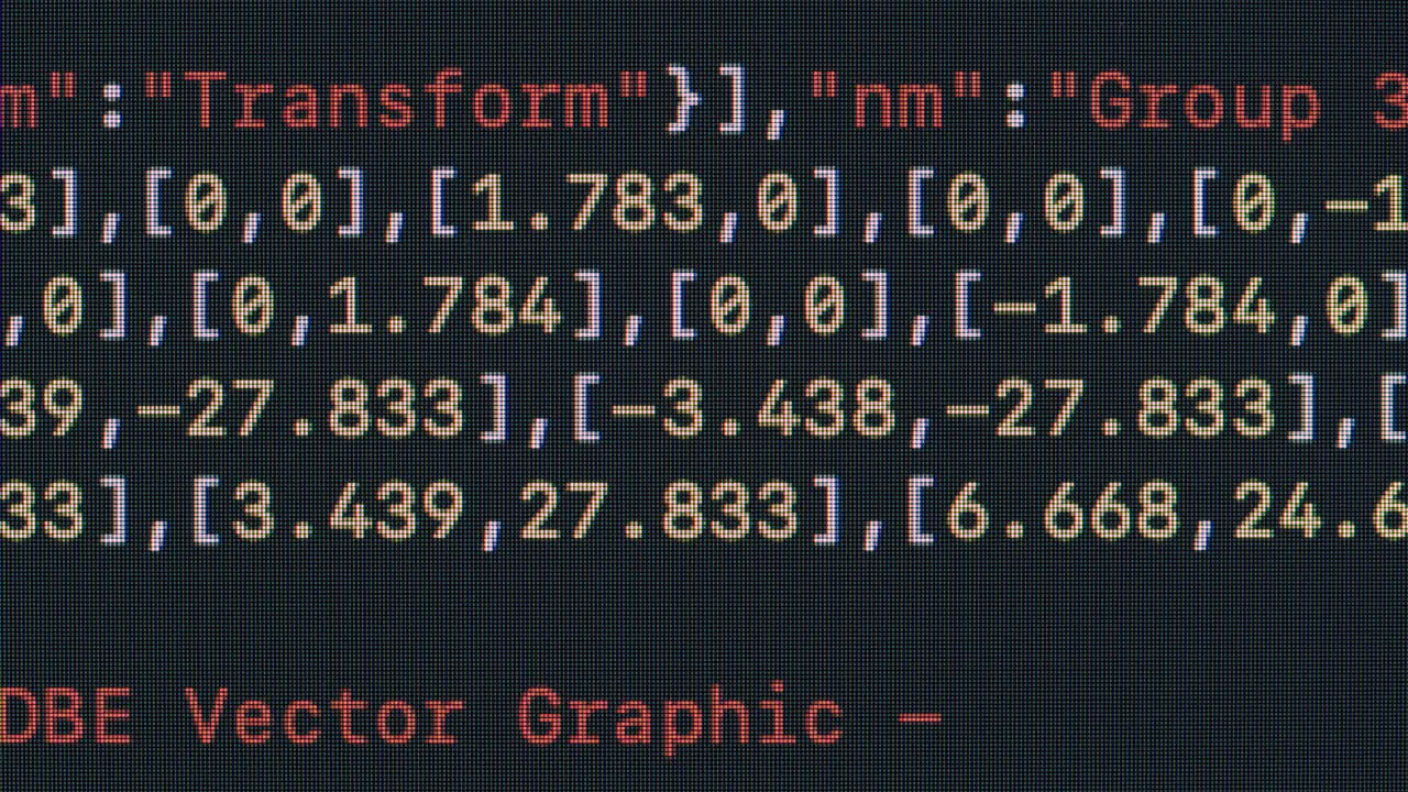 Computer Code Displaying Vector Graphic Data