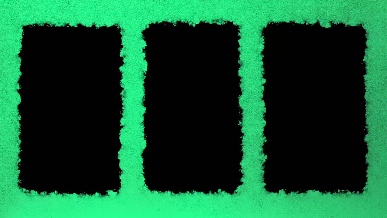 분홍색 텍스처 된 종이 배경으로 비디오 또는 비디오의 이미지에 대한 세 개의 수직 검은 상자, 루마 키에 준비되어 있습니다.