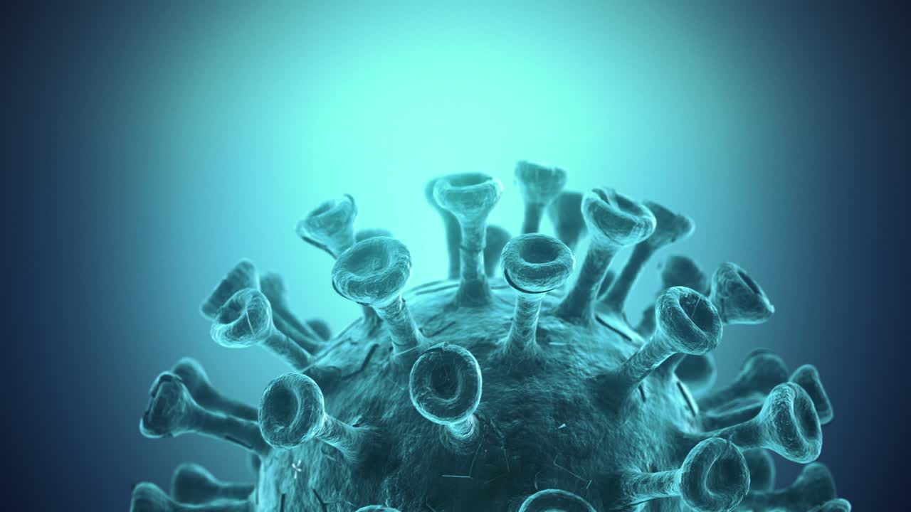 Animazione in loop del concetto di coronavirus Covid-19 per sfondo