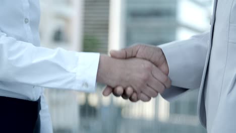 closeup shot of people shaking hands