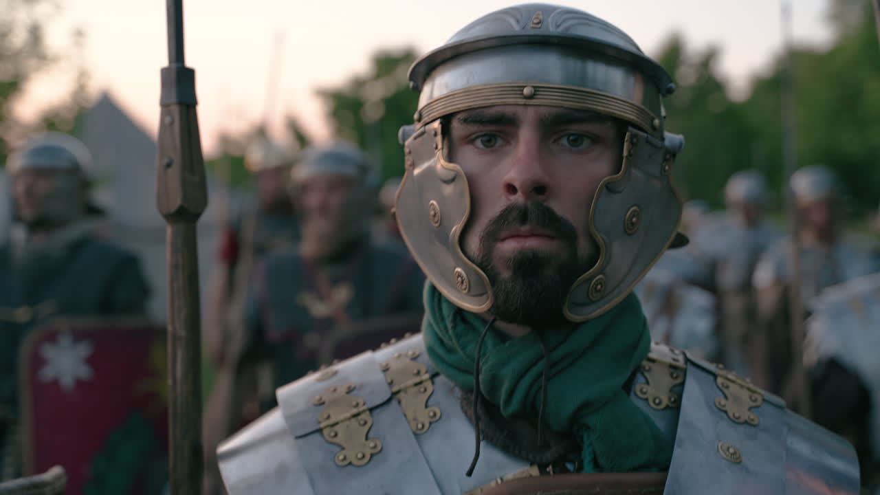 Roman Soldier in Reenactment