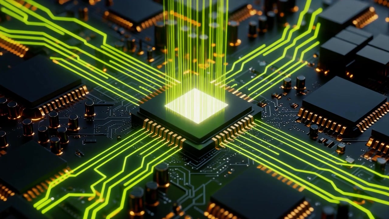 Digitale Gegevensverwerking op een Computerprocessorchip