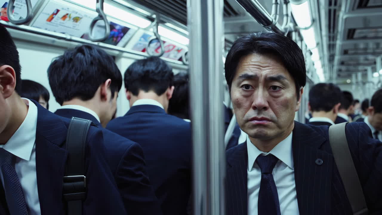 비는 지하철 통근