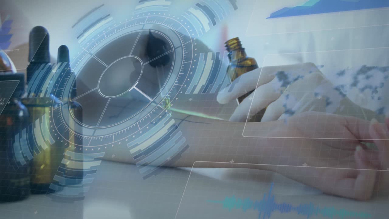 디지털 인터페이스의 애니메이션과 데이터 처리