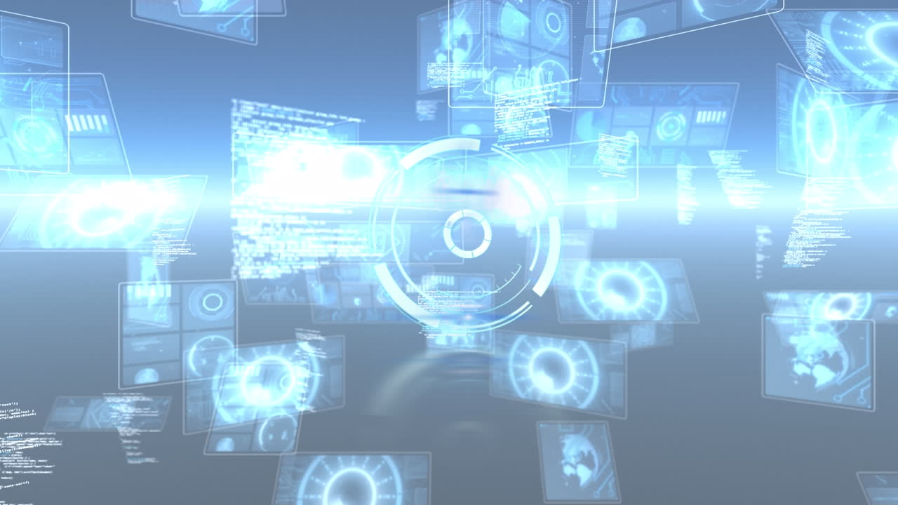 움직이는 스크린에서 데이터 처리의 애니메이션