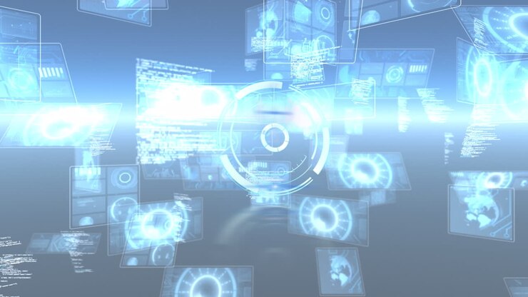 Animation of data processing on moving screens