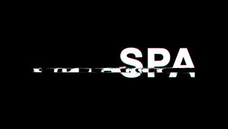 spam glitch effect text digital tv distortion 4k loop animation