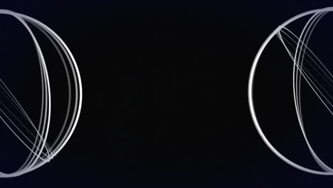 animation of scopes scanning and networks of connections on black background