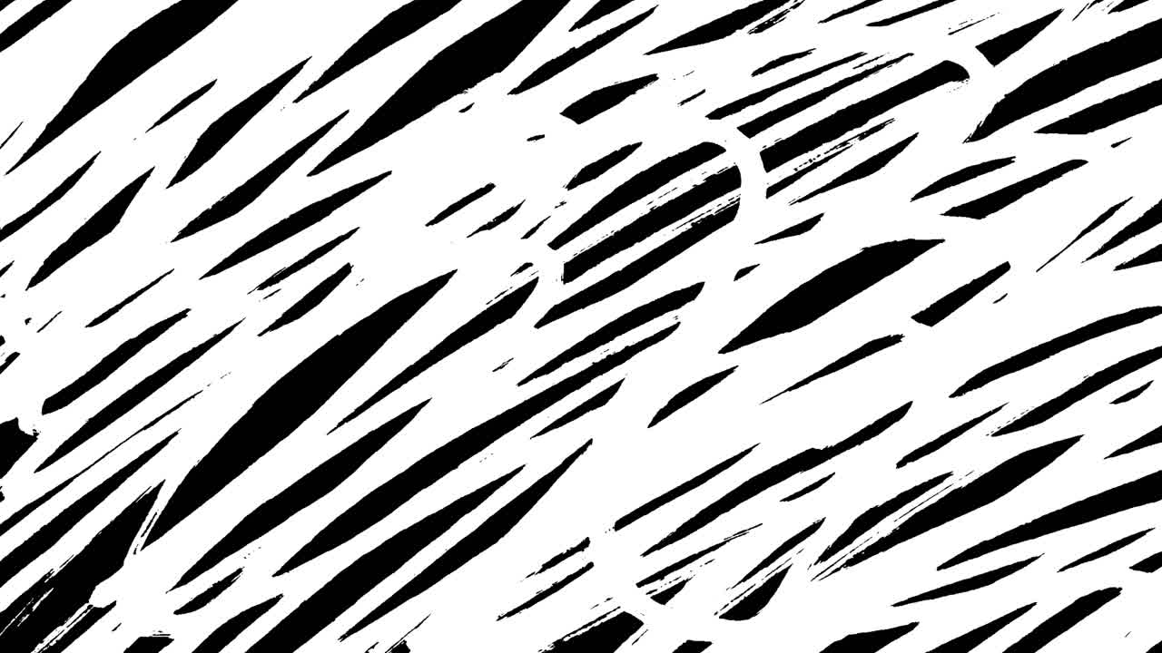 Dynamic Abstract Black and White Brush Stroke Animation