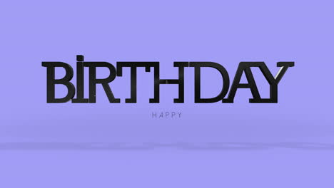 elegance style happy birthday text on purple gradient