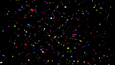 colorful confetti on black background
