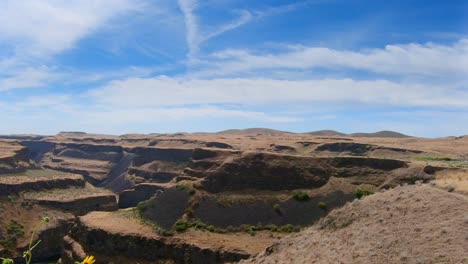 palouse 폭포 주립 공원 근처 동부 워싱턴 주에 있는 scablands의 팬