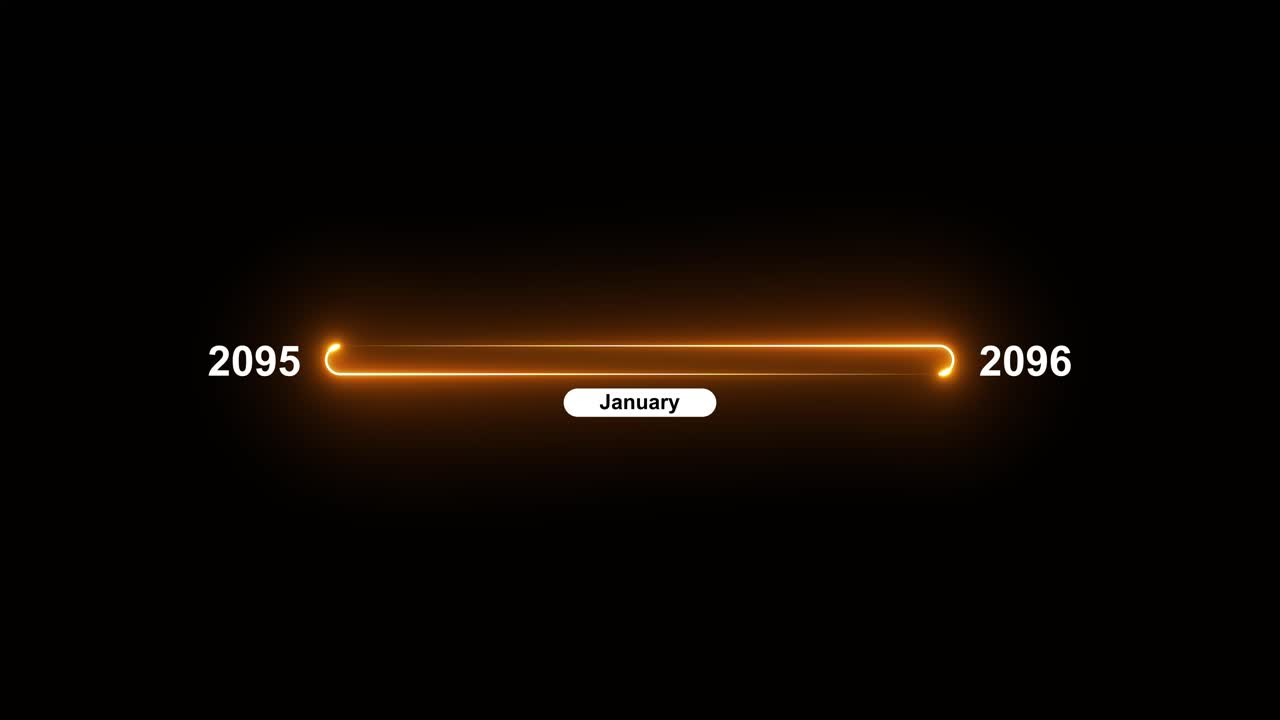Progress bar showing time in years