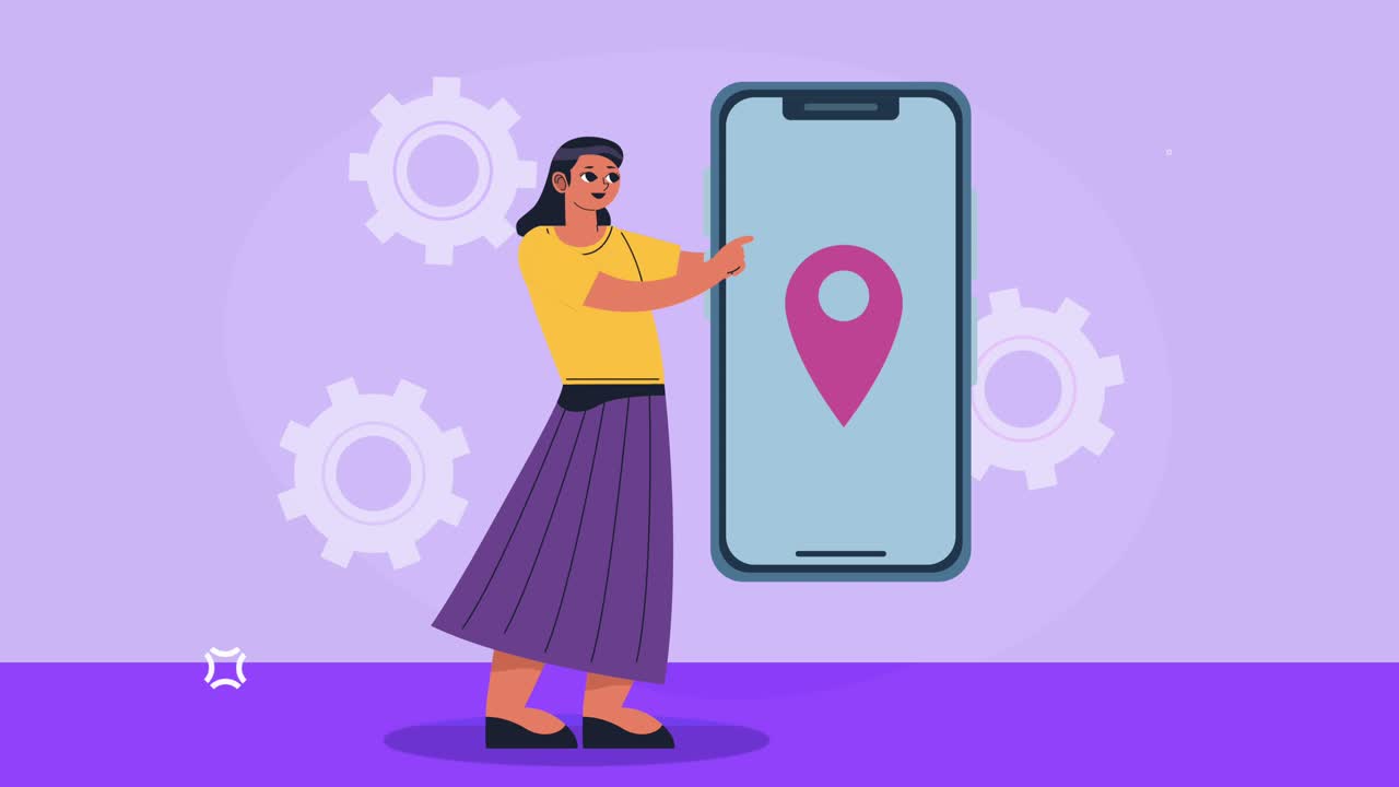 mujer joven trabajando animación de personajes