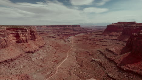 red rock canyon aerial view