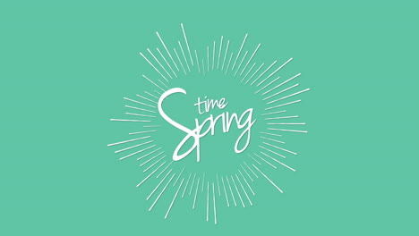 Spring-Time-with-retro-lines-on-modern-green-gradient