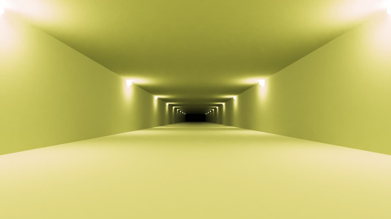 공허한 노란색 터널