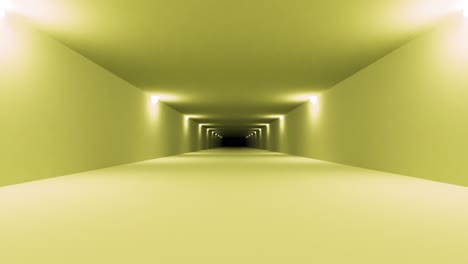 empty yellow tunnel